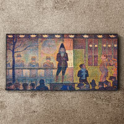 Seurat's circus sideshow Canvas print