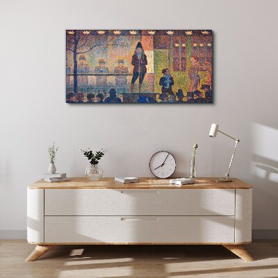 Seurat's circus sideshow Canvas print