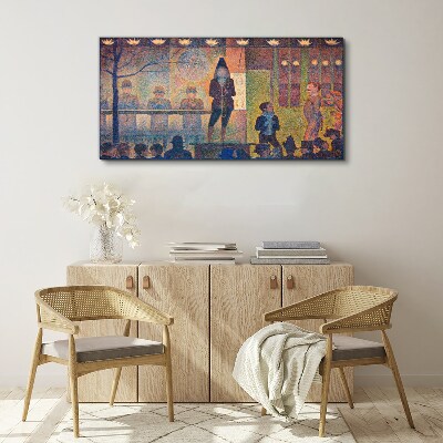 Seurat's circus sideshow Canvas print