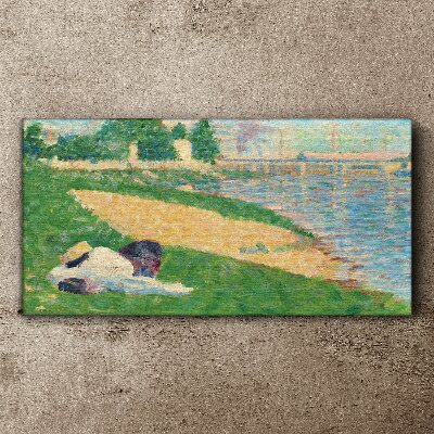 Summer laziness by the water Canvas print