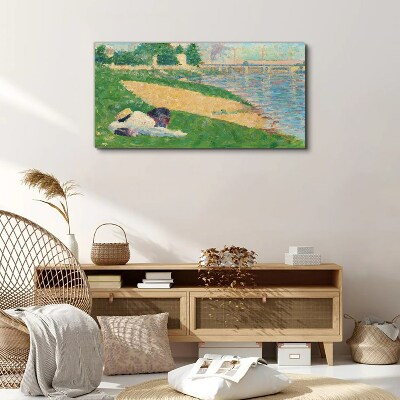 Summer laziness by the water Canvas print