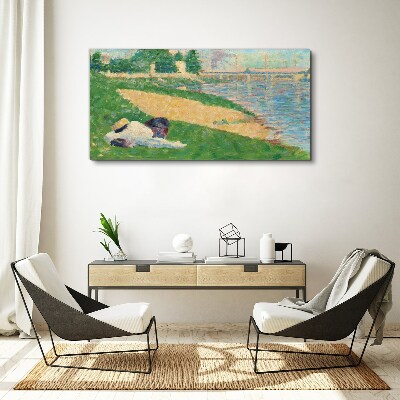 Summer laziness by the water Canvas print