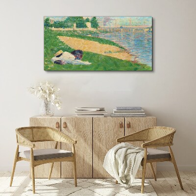 Summer laziness by the water Canvas print