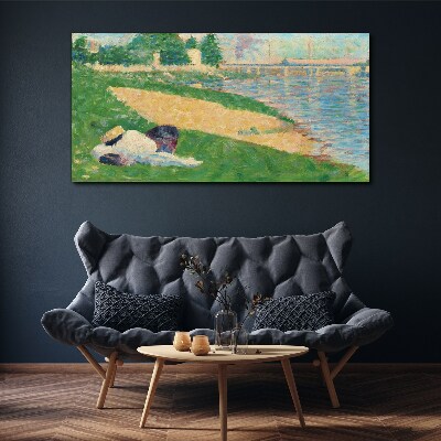 Summer laziness by the water Canvas print