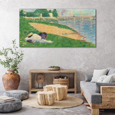 Summer laziness by the water Canvas print