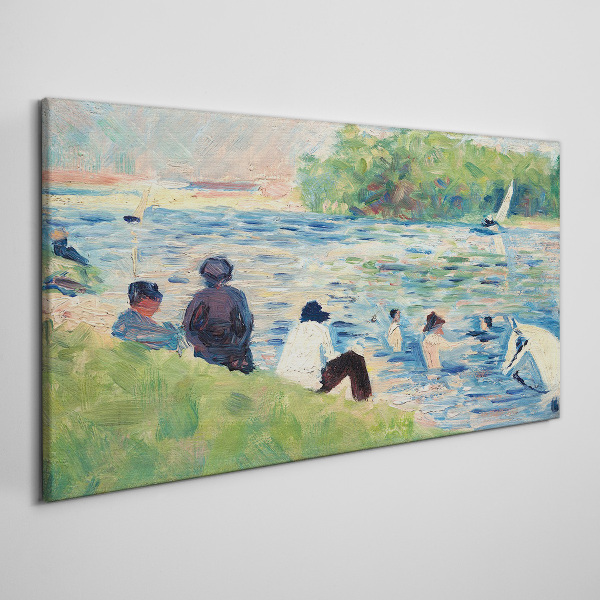 A summer day on the river Canvas print