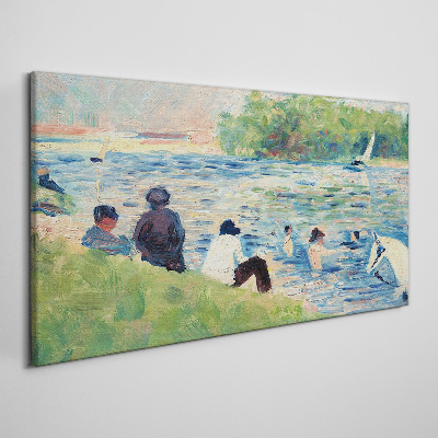 A summer day on the river Canvas print