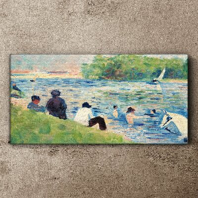 A summer day on the river Canvas print