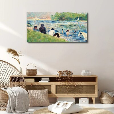 A summer day on the river Canvas print