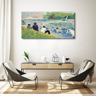 A summer day on the river Canvas print
