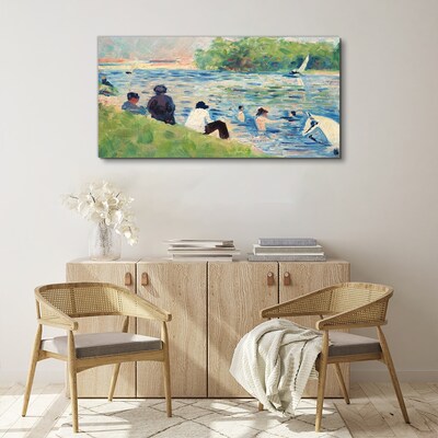 A summer day on the river Canvas print