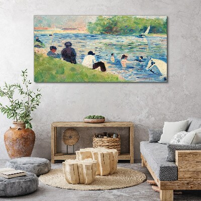 A summer day on the river Canvas print