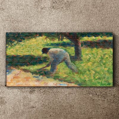 Working in the garden Canvas print