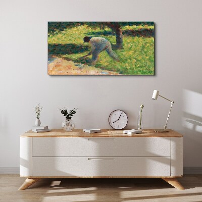 Working in the garden Canvas print
