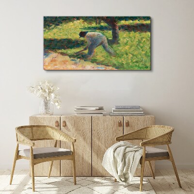Working in the garden Canvas print