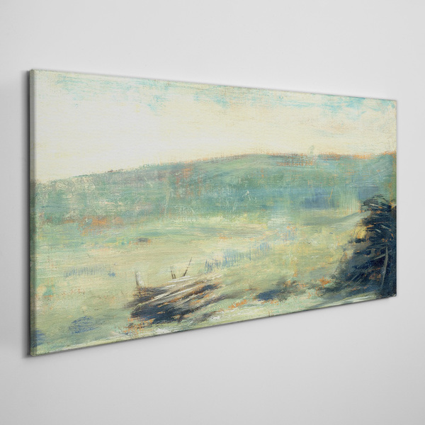 A peaceful landscape in pastel tones Canvas print