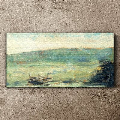A peaceful landscape in pastel tones Canvas print