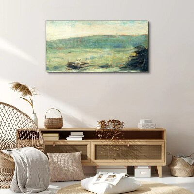A peaceful landscape in pastel tones Canvas print