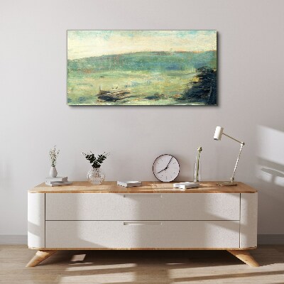 A peaceful landscape in pastel tones Canvas print