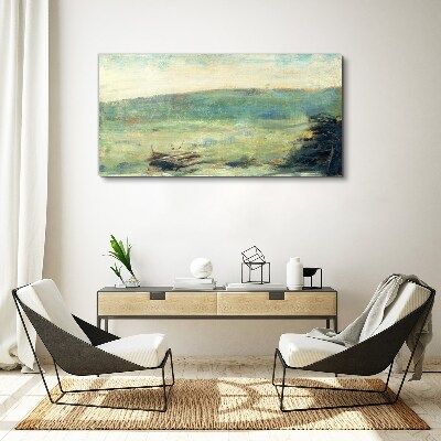 A peaceful landscape in pastel tones Canvas print