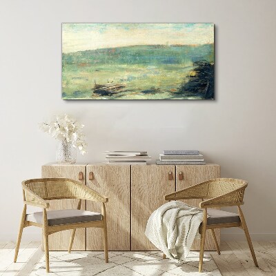 A peaceful landscape in pastel tones Canvas print