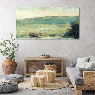 A peaceful landscape in pastel tones Canvas print