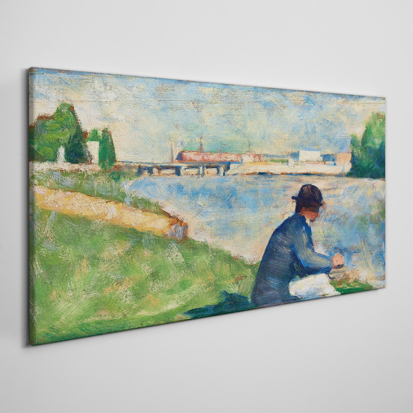 A peaceful landscape by the river Canvas print