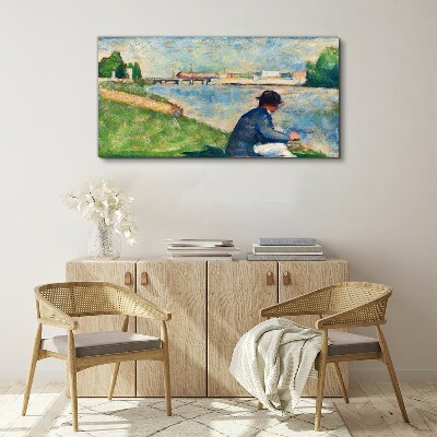 A peaceful landscape by the river Canvas print