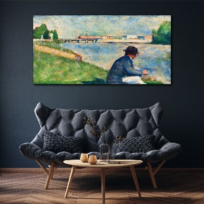 A peaceful landscape by the river Canvas print