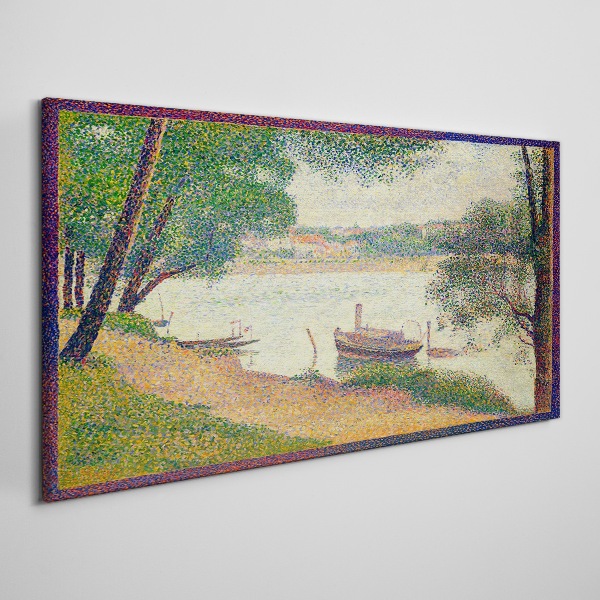 A peaceful landscape by the river Canvas print