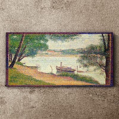 A peaceful landscape by the river Canvas print