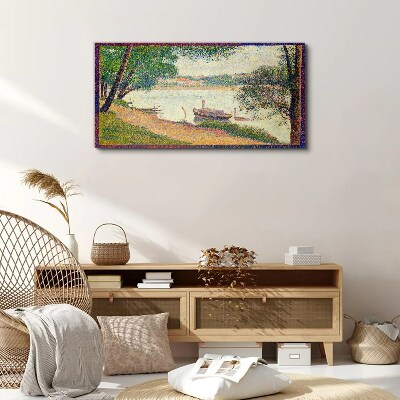 A peaceful landscape by the river Canvas print