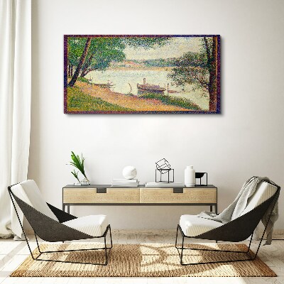 A peaceful landscape by the river Canvas print