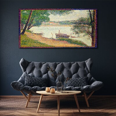 A peaceful landscape by the river Canvas print