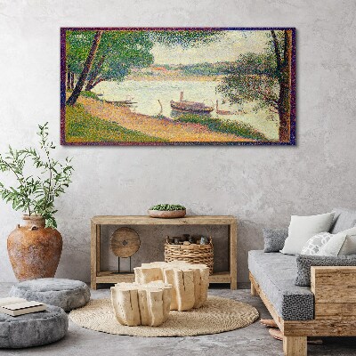 A peaceful landscape by the river Canvas print