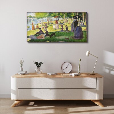 Sunday afternoon by the river Canvas print