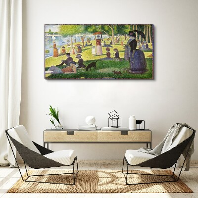 Sunday afternoon by the river Canvas print