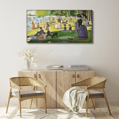 Sunday afternoon by the river Canvas print