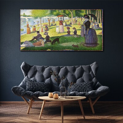 Sunday afternoon by the river Canvas print