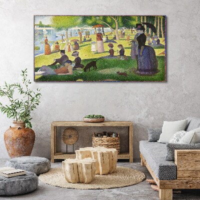Sunday afternoon by the river Canvas print
