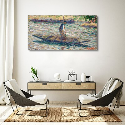 Seurat fisherman Canvas print