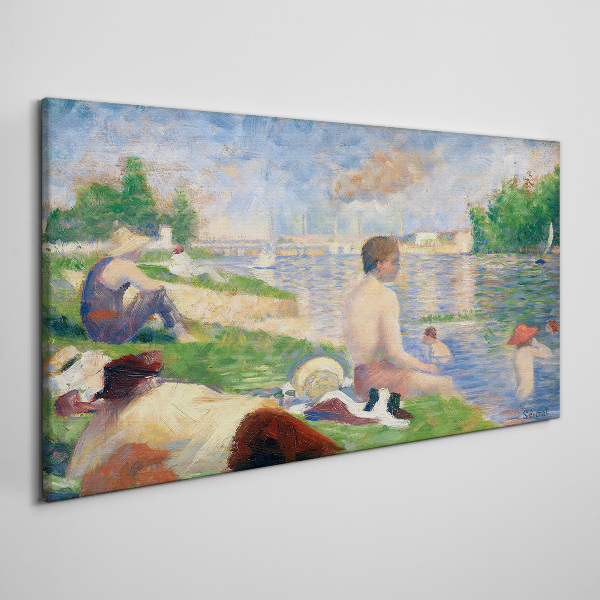 Summer relaxation by the water Canvas print