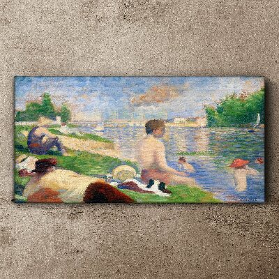 Summer relaxation by the water Canvas print