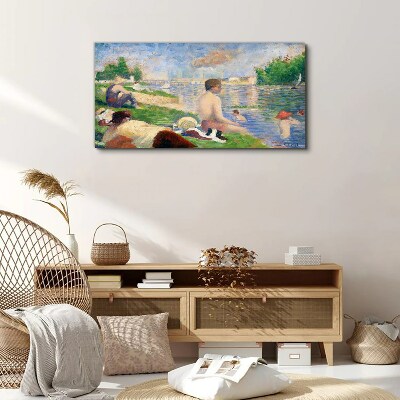 Summer relaxation by the water Canvas print