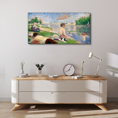 Summer relaxation by the water Canvas print