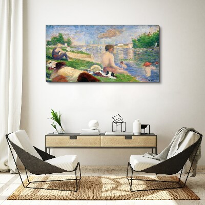Summer relaxation by the water Canvas print