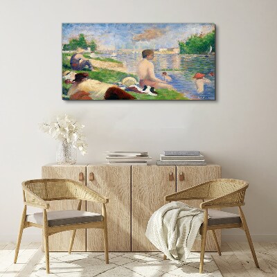 Summer relaxation by the water Canvas print