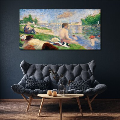 Summer relaxation by the water Canvas print