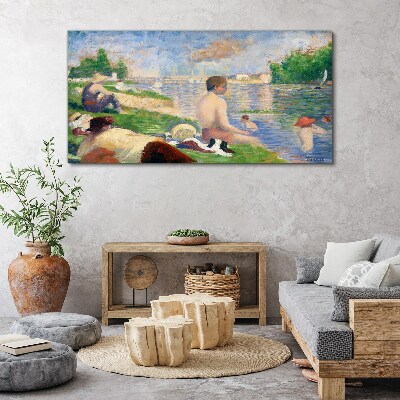 Summer relaxation by the water Canvas print