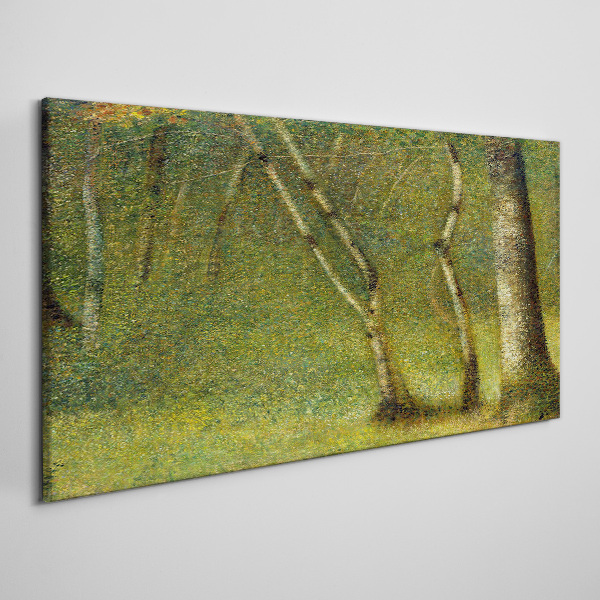 Seurat forest at pontaubert Canvas print